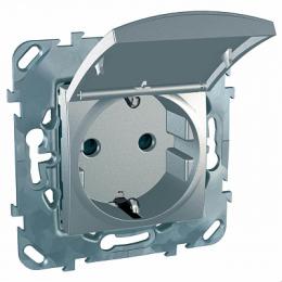 Изображение продукта Розетка Schneider Electric Unica с/з со шторкамии крышкой 16A 250V 